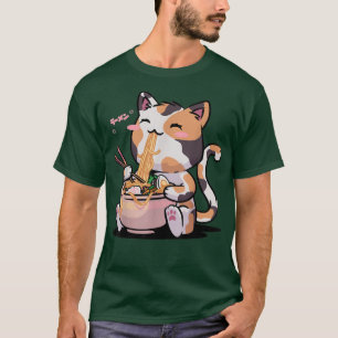 Kawaii Neko Cats Ramen Bowl Anime Otaku Färg Cats T Shirt
