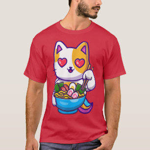 Kawaii Neko Ramen Cat Anime Japanska cute Gifts fo T Shirt