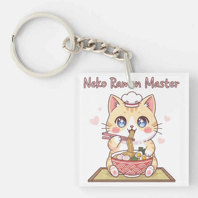 Kawaii Neko Ramen Mästare Söt Katt Mat kock (Framsidan)