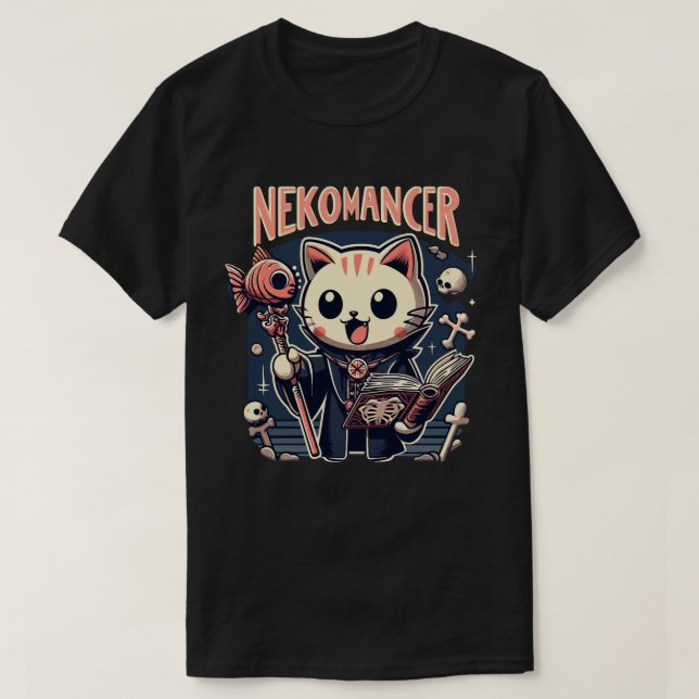 Kawaii Nekomancer T Shirt (Design framsida)