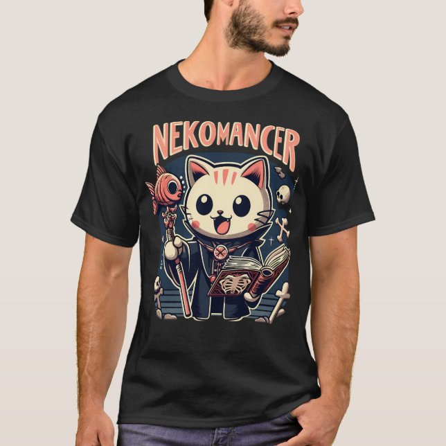 Kawaii Nekomancer T Shirt (Framsida)