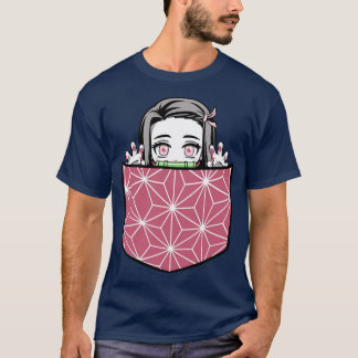Kawaii Nezuko i min pocket T Shirt