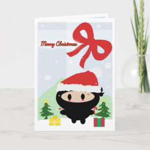 Kawaii Ninja julkort Helgkort