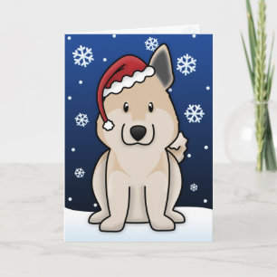 Kawaii norsk Buhund julkort Helgkort