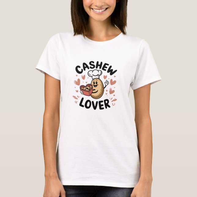 Kawaii Nöt: Cute Cashew Art T Shirt (Framsida)