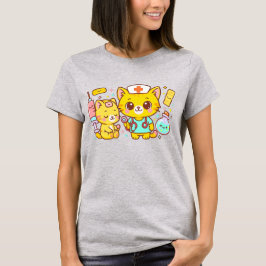 Kawaii Nurse Cats T Shirt