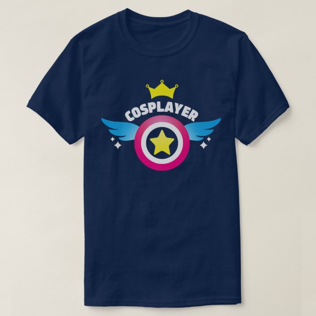 Kawaii och Cute Shield Star Cosplayer Design T Shirt (Design framsida)