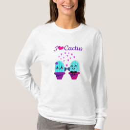 kawaii och gullcactus kärlek t shirt