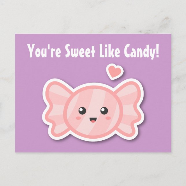 Kawaii och söt som godis vykort (Framsida)