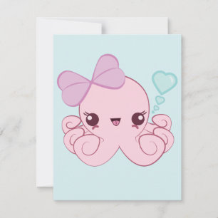 Kawaii Octopus-inbjudningar Inbjudningar