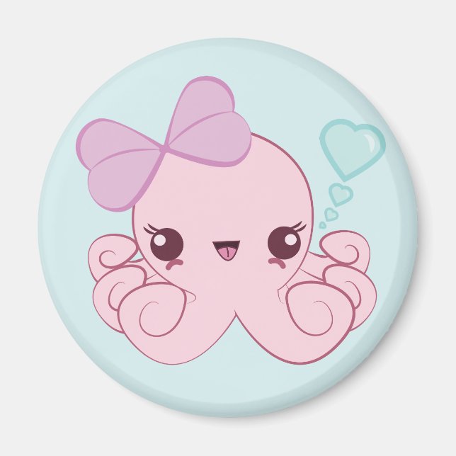 Kawaii Octopus Magnet (Framsidan)