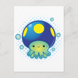 Kawaii Octopus Mushroom Vykort