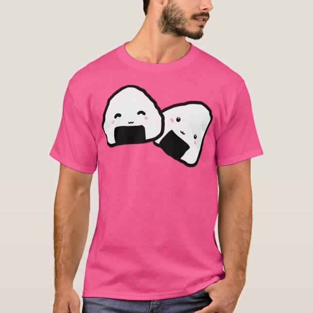 Kawaii Onigiri Duo T Shirt (Framsida)