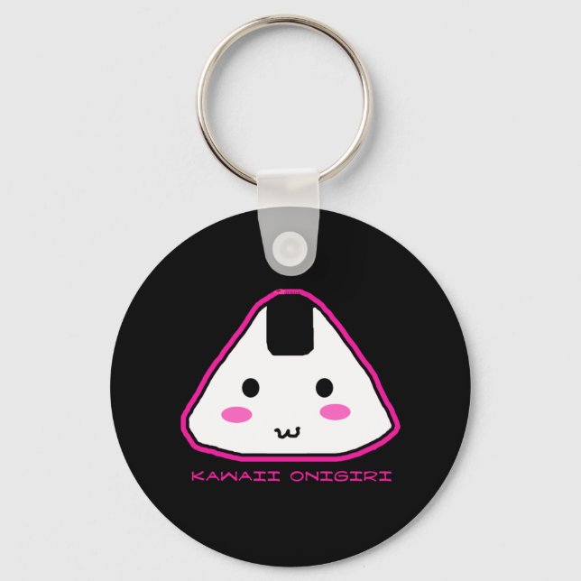 Kawaii Onigiri Keychain Nyckelring (Framsida)