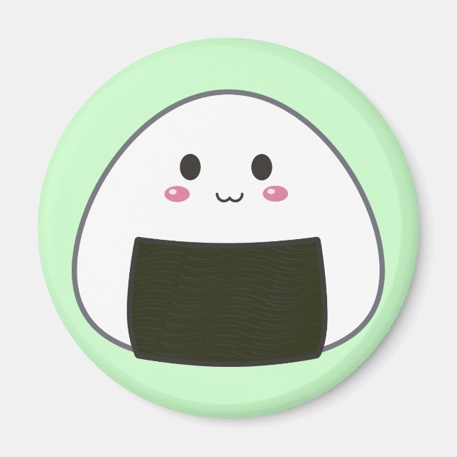 Kawaii ’Onigiri’ Ris Boll Magnet (Framsidan)