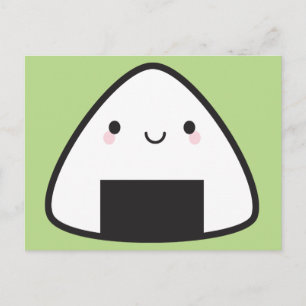 Kawaii Onigiri Ris Boll Vykort