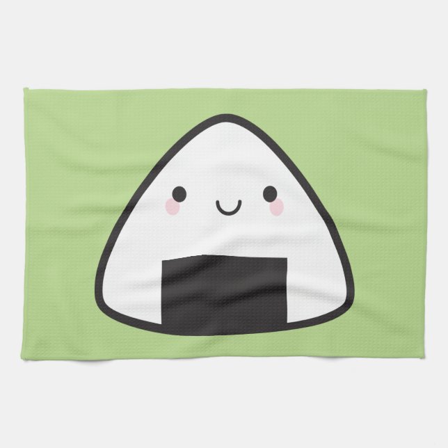 Kawaii Onigiri risboll Kökshandduk (Horisontell)