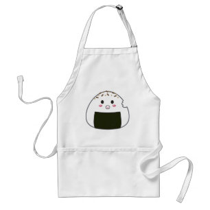 Kawaii "Onigiri" risboll med Bitemark Förkläde