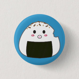 Kawaii "Onigiri" risboll med Bitemark Knapp