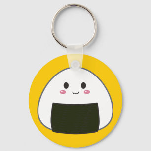 Kawaii "Onigiri" risboll Nyckelring