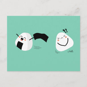 Kawaii Onigiri Steft Postcard Vykort