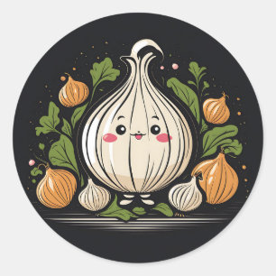 Kawaii Onion Kitchen Runt Klistermärke