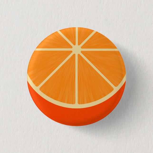 Kawaii Orange Round Button Knapp (Framsida)