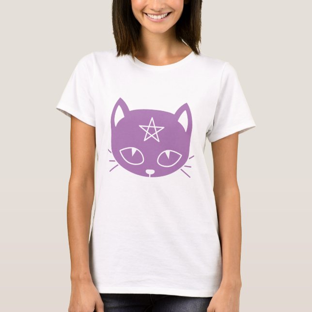 Kawaii Pagan Cat T-Shirt (Framsida)