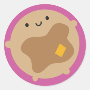 Kawaii Pancake Runt Klistermärke