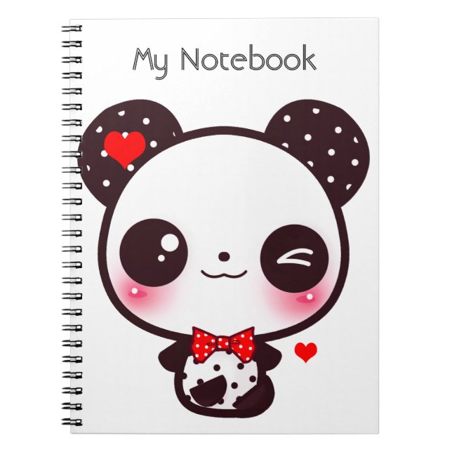 Kawaii panda anteckningsbok (Framsidan)