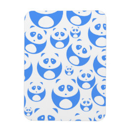 Kawaii Panda Baby blue och WhitePattern Magnet