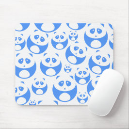 Kawaii Panda Baby blue och WhitePattern Musmatta