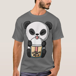 Kawaii Panda Bear Boba Mjölk Tea Bubble Tea Anime T Shirt