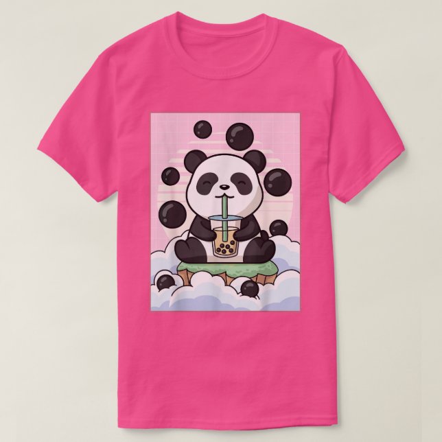 Kawaii Panda Bear Bubble Boba Mjölk Tea Japansk Ae T Shirt (Design framsida)