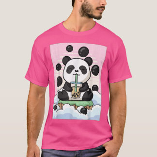 Kawaii Panda Bear Bubble Boba Mjölk Tea Japansk Ae T Shirt