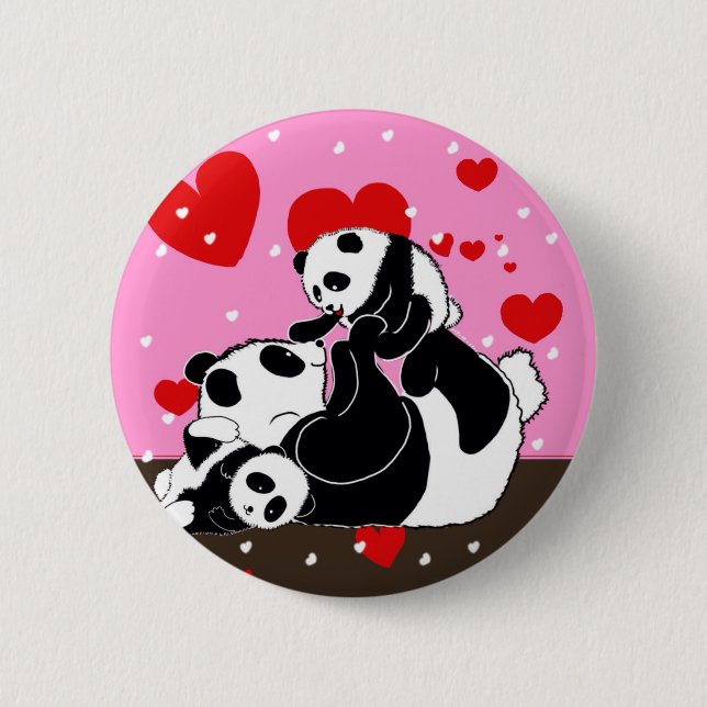 Kawaii Panda Bear Funny Cute Named Gifts Knapp (Framsida)