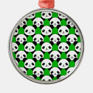 Kawaii Panda Bear Mönster Julgransprydnad Metall