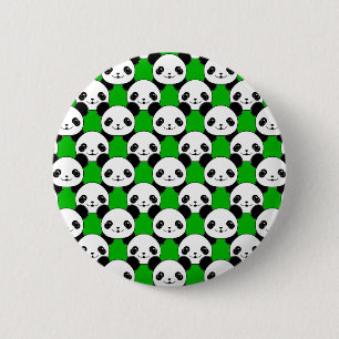 Kawaii Panda Bear Mönster Knapp