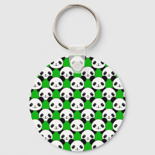 Kawaii Panda Bear Mönster Nyckelring