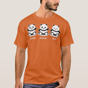 Kawaii Panda Bears Funny Coffee Espresso Regular T Shirt