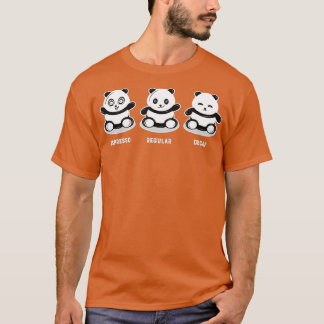 Kawaii Panda Bears Funny Coffee Espresso Regular T Shirt
