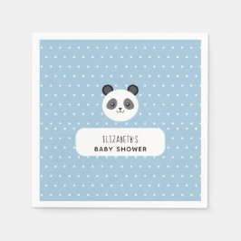 Kawaii Panda Blue boydusch polka dots Pappersservett