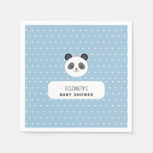 Kawaii Panda Blue boydusch polka dots Pappersservett
