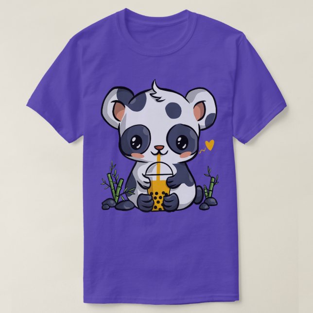 Kawaii Panda Boba Bubble Tea Drinker Anime Gift Gi T Shirt (Design framsida)