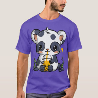 Kawaii Panda Boba Bubble Tea Drinker Anime Gift Gi T Shirt