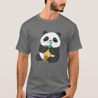 Kawaii Panda Bubble Tea Mjölk Cute Japanska anime T Shirt