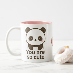 Kawaii Panda - du är så söt Två-Tonad Mugg