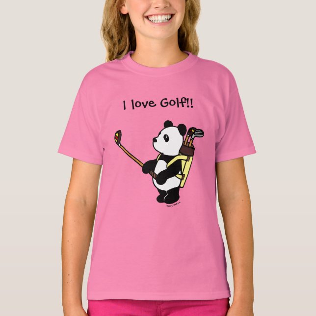 Kawaii Panda Golfer Tee (Framsida)
