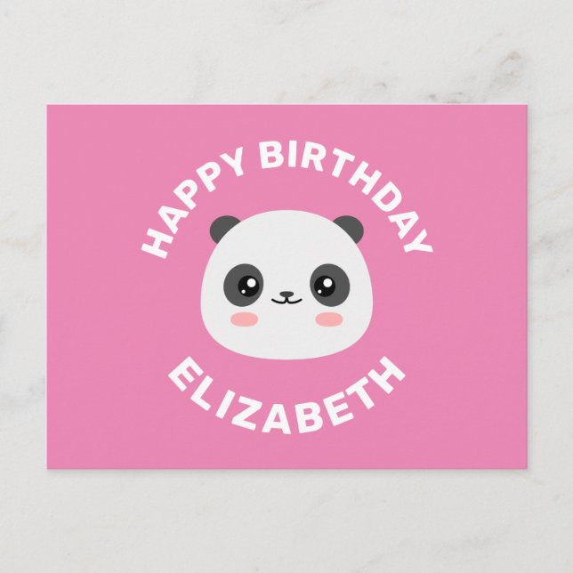 Kawaii Panda Helg Vykort (Framsida)