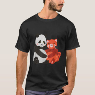 Kawaii Panda Hugger Red Panda T Shirt